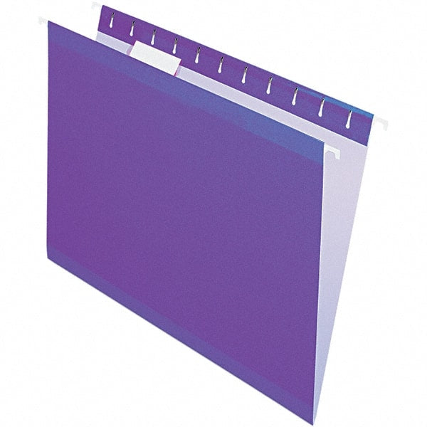 Pendaflex - 8-1/2 x 11", Letter Size, Violet, Hanging File Folder - 11 Point Stock, 1/5 Tab Cut Location - Exact Tooling