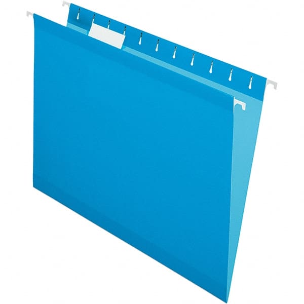 Pendaflex - 8-1/2 x 11", Letter Size, Blue, Hanging File Folder - 11 Point Stock, 1/5 Tab Cut Location - Exact Tooling
