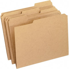 Pendaflex - 9-7/8 x 11-3/4", Letter Size, Brown, File Folders with Top Tab - 11 Point Stock, Assorted Tab Cut Location - Exact Tooling