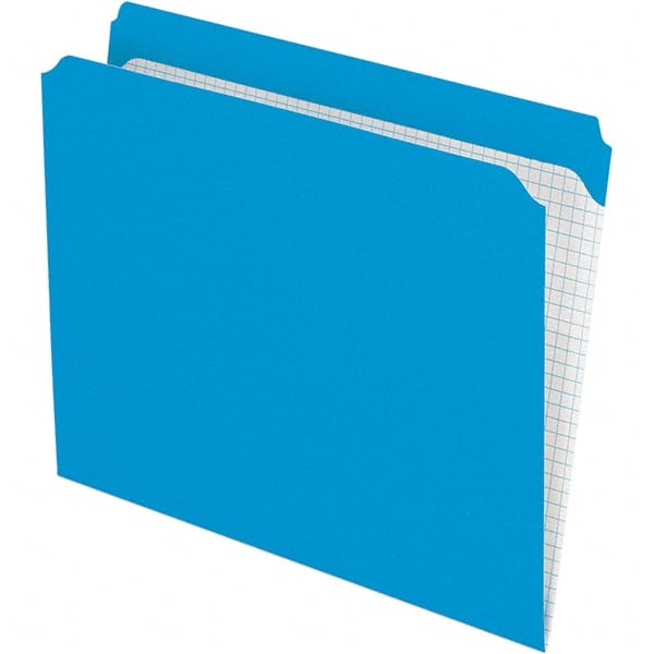 Pendaflex - 11-5/8 x 9-1/2", Letter Size, Blue, File Folders with Top Tab - 11 Point Stock, Straight Tab Cut Location - Exact Tooling