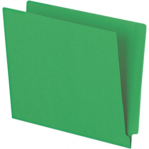 Pendaflex - 10-1/8 x 12-1/4", Letter Size, Green, File Folders with End Tab - 11 Point Stock, Straight Tab Cut Location - Exact Tooling