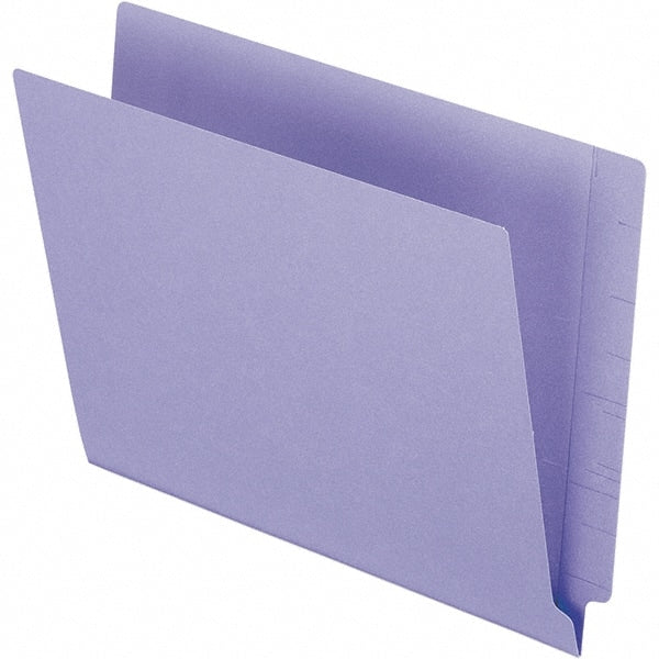 Pendaflex - 10-1/8 x 12-1/4", Letter Size, Purple, File Folders with End Tab - 11 Point Stock, Straight Tab Cut Location - Exact Tooling