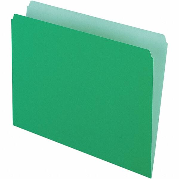 Pendaflex - 9-1/2 x 11-5/8", Letter Size, Green/Light Green, File Folders with Top Tab - 11 Point Stock, Straight Tab Cut Location - Exact Tooling