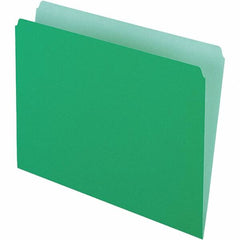 Pendaflex - 9-1/2 x 11-5/8", Letter Size, Green/Light Green, File Folders with Top Tab - 11 Point Stock, Straight Tab Cut Location - Exact Tooling
