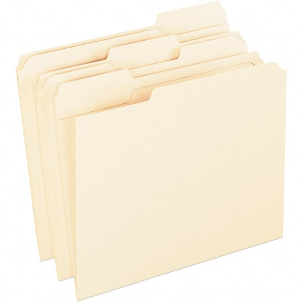 Pendaflex - 10 x 12-1/2", Letter Size, Manila, File Folders with Top Tab - 11 Point Stock, 1/3 Tab Cut Location - Exact Tooling