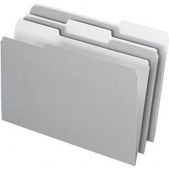 Pendaflex - 14-5/8 x 9-3/16", Legal, Gray, File Folders with Top Tab - 11 Point Stock, Assorted Tab Cut Location - Exact Tooling