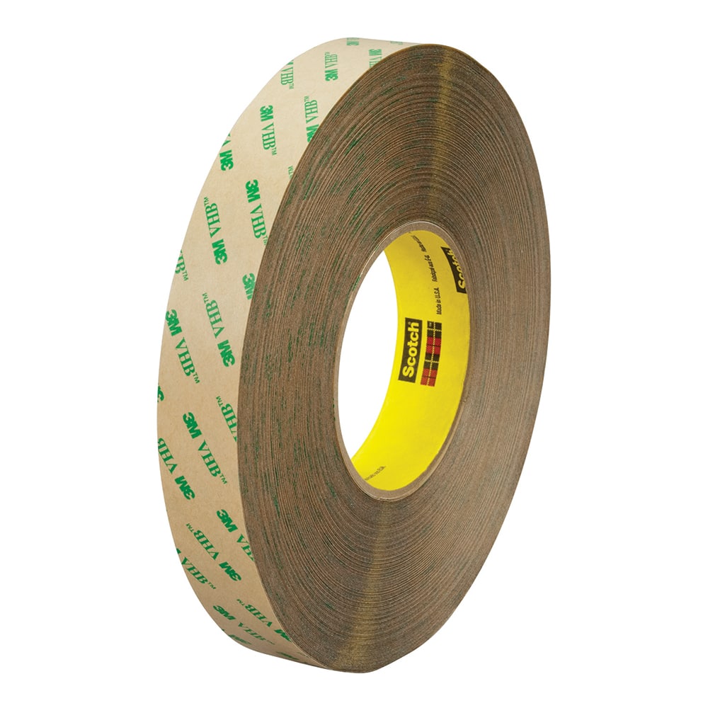 3M - Adhesive Transfer Tape; Adhesive Material: Acrylic ; Width (Inch): 1-1/2 ; Length (yd): 60.00 ; Thickness (mil): 10.0000 ; Minimum Operating Temperature (F): -40.000 ; Maximum Operating Temperature (F): 500.000 - Exact Tooling