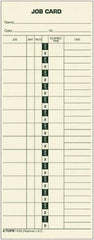 TOPS - 3-29/32" High x 9-45/64" Wide Weekly Time Cards - Use with Cincinnati L-61, Lathem L-61, Simplex 15-800622 - Exact Tooling