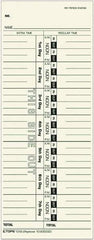 TOPS - 3-29/32" High x 9-39/64" Wide Weekly Time Cards - Exact Tooling