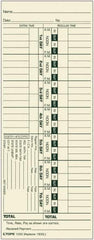 TOPS - 9-39/64" High x 6-5/16" Wide Weekly Time Cards - Use with Acroprint 1900L, Lathem 1900L - Exact Tooling