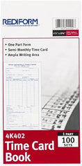 REDIFORM - 29/32" High x 4-13/64" Wide Bi-Weekly Time Cards - Use with Manual Time Record - Exact Tooling
