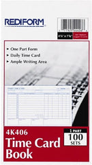 REDIFORM - 29/32" High x 4-13/64" Wide Daily Time Cards - Use with Manual Time Record - Exact Tooling