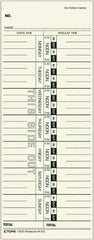 TOPS - 3-29/32" High x 9-39/64" Wide Weekly Time Cards - Use with Acroprint M33, IBM 10-800292, Lathem 33, Simplex 10-100382, 10-800292, 1950-9305, 1950-9361 - Exact Tooling