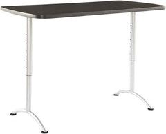 ICEBERG - 60" Long x 30" Wide x 42" High Stationary Rectangular Conference Table - 1-1/8" Thick, Graphite (Color), Melamine/Laminate/Steel - Exact Tooling