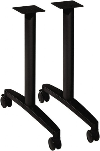 Hon - 23-1/2" Long x 39-1/4" Wide x 28-3/8" High Stationary Leg Base Table - Black, Aluminum - Exact Tooling