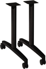 Hon - 23-1/2" Long x 39-1/4" Wide x 28-3/8" High Stationary Leg Base Table - Black, Aluminum - Exact Tooling