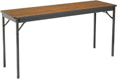Barricks - 18" Long x 60" Wide x 30" High, Folding Table - Walnut & Black - Exact Tooling