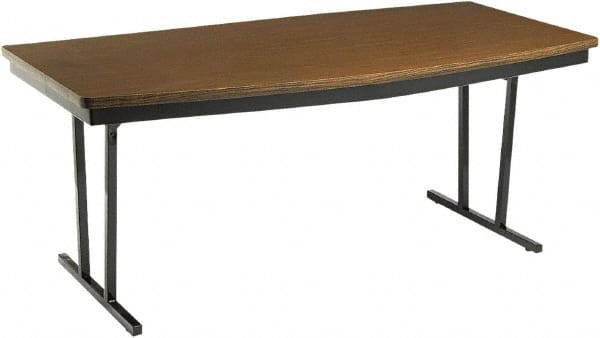 Barricks - 36" Long x 72" Wide x 30" High, Folding Table - Walnut & Black - Exact Tooling