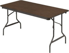 ICEBERG - 30" Long x 60" Wide x 29" High, Folding Table - Walnut - Exact Tooling