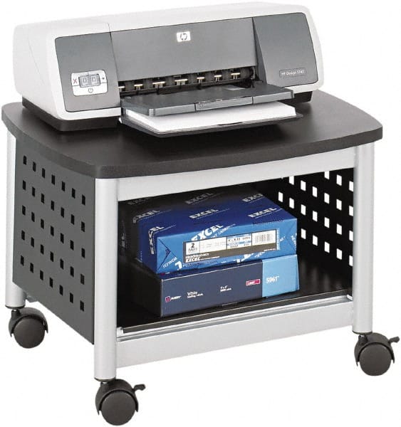 Safco - Black & Silver Case/Stand - Use with Printer, Office Machines - Exact Tooling
