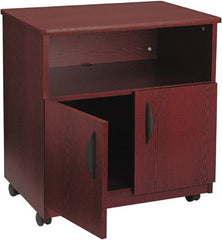 Safco - Mahogany Case/Stand - Use with Fax Machines, Printer, Copiers - Exact Tooling