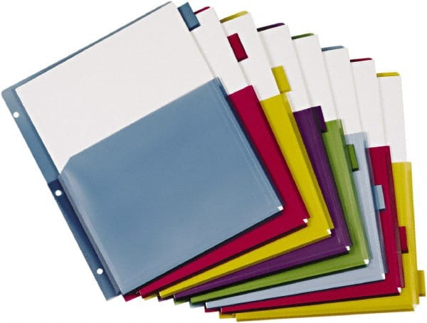 Cardinal - 11 x 8 1/2" 8 Tabs, 3-Hole Punched, Tab Divider - Multicolor Tabs, Multi-Color Folder - Exact Tooling