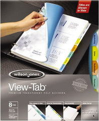 Wilson Jones - 11 x 8 1/2" 12 Tabs, 3-Hole Punched, Tab Divider - Multicolor Tabs, Multi-Color Folder - Exact Tooling
