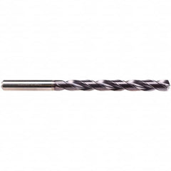 Emuge - 3/4", 135° Drill Point, Spiral Flute, Solid Carbide Taper Length Drill Bit - TiAlN Finish, 229mm Flute Length, 280mm OAL, EF-DRILL Series - Exact Tooling