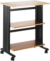 Safco - Cherry & Black Printer/Copier Stand - Use with Printer, Paper, Copiers - Exact Tooling