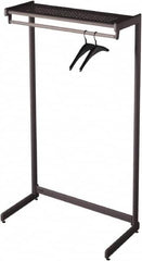 Quartet - 24 Hooks, 48" Long x 18-1/2" Deep, Steel Single Side Garment Rack - 61-1/2" High - Exact Tooling