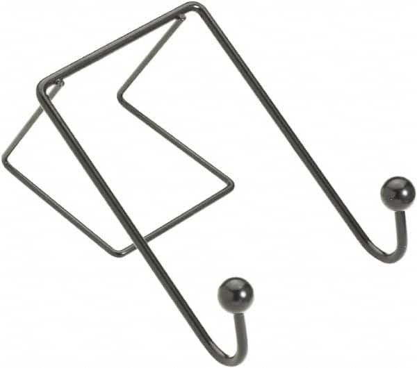 FELLOWES - 2 Hooks, 4" Long x 5-1/8" Deep, Metal Double Wall Hook - 6" High - Exact Tooling