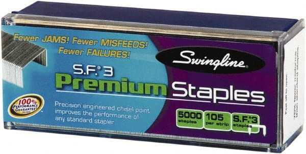 Swingline - 1/4" Leg Length, Galvanized Steel Staples-Cartridge - 25 Sheet Capacity, For Use with All Standard Half-Strip Staplers - Exact Tooling