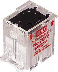 MAX - 5/16" Leg Length, Galvanized Steel Staples-Cartridge - 70 Sheet Capacity, For Use with EH-70F Flat-Clinch Electric Staplers - Exact Tooling