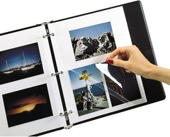 C-LINE - 50 Sheet Capacity, 11 x 9", Self-Adhesive Sheet - Vinyl, White - Exact Tooling