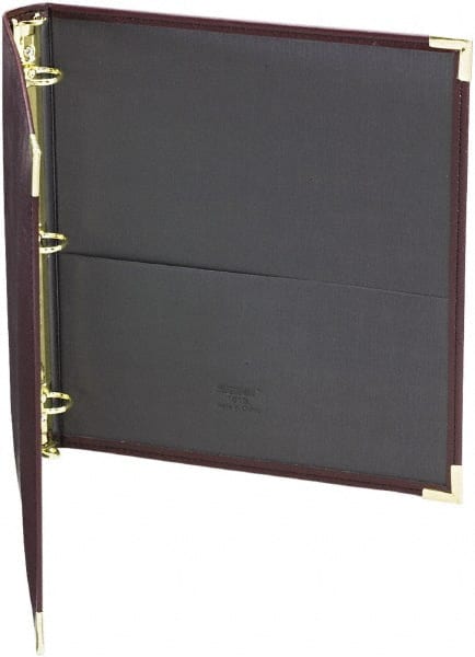 Samsill - 225 Sheet Capacity, 11 x 8-1/2", Non-View Ring Binder - Vinyl, Burgundy - Exact Tooling