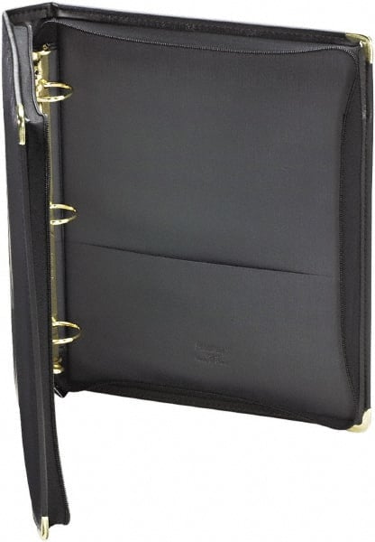 Samsill - 350 Sheet Capacity, 11 x 8-1/2", Non-View Ring Binder - Vinyl, Black - Exact Tooling