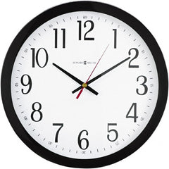 Howard Miller - White Face, Dial Wall Clock - Analog Display, Black Case, Runs on AA Battery - Exact Tooling