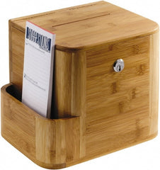 Safco - 10" Wide x 8" Deep x 14" High, Suggestion Box - Natural - Exact Tooling