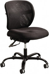 Safco - 18-1/2 to 22" High Task Chair - 26" Wide x 26" Deep, 100% Polyester Seat, Black - Exact Tooling