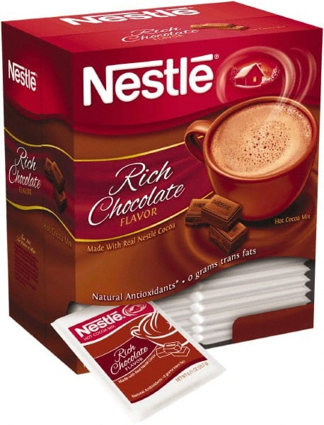 Nestle - Hot Cocoa Mix, Rich Chocolate, 0.71 oz Packets, 50/Box - Exact Tooling