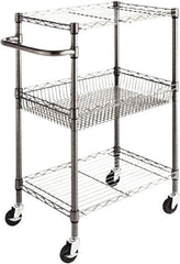 ALERA - 500 Lb Capacity, 28" Wide x 16" Long x 39" High Standard Utility Cart - 2 Shelf, Steel - Exact Tooling