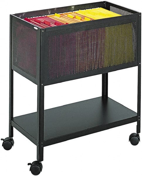 Safco - 5 Lb Capacity, 13-1/2" Wide x 24-1/4" Long x 27-1/2" High Tote Cart - 1 Shelf, Steel - Exact Tooling