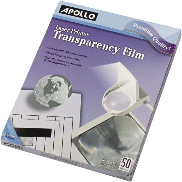 Apollo - Transparency Films & Sleeves Audio Visual Conference Accessory Type: Transparency Sleeves For Use With: Laser Copiers; Laser Printers - Exact Tooling