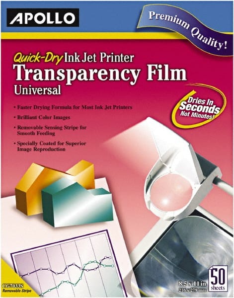 Apollo - Transparency Films & Sleeves Audio Visual Conference Accessory Type: Transparency Sleeves For Use With: Inkjet Printers; Copiers - Exact Tooling
