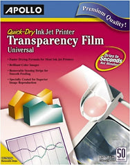 Apollo - Transparency Films & Sleeves Audio Visual Conference Accessory Type: Transparency Sleeves For Use With: Inkjet Printers; Copiers - Exact Tooling