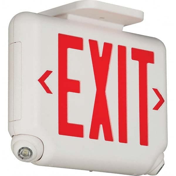 Hubbell Lighting - Combination Exit Signs Mounting Type: Wall Mount; Ceiling Mount Number of Faces: 1 - Exact Tooling