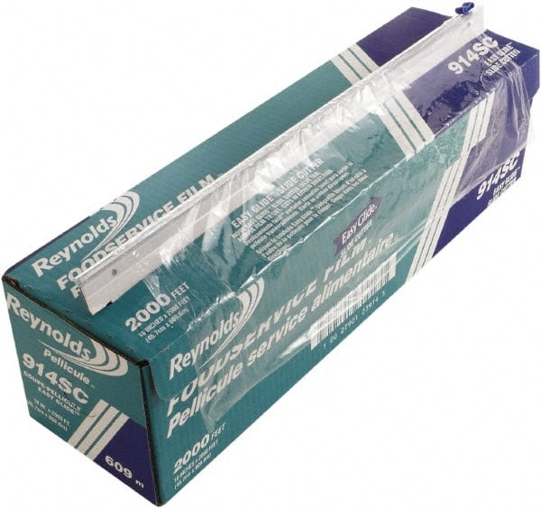 Reynolds - PVC Food Wrap Film Roll in Easy Glide Cutter Box, 18" x 2,000', Clear - Use with Food Protection - Exact Tooling