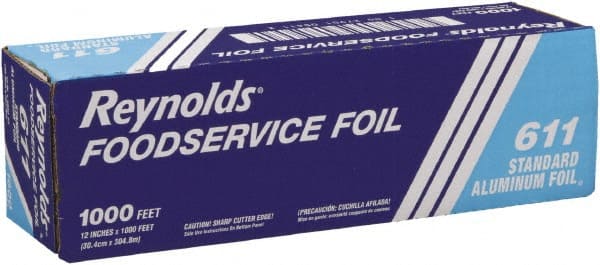 Reynolds - Standard Aluminum Foil Roll, 12" x 1,000', Silver - Use with Food Protection - Exact Tooling