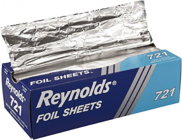Reynolds - Interfolded Aluminum Foil Sheets, 12 x 10-3/4, Silver, 500/Box, 6 Boxes/Carton - Use with Food Protection - Exact Tooling