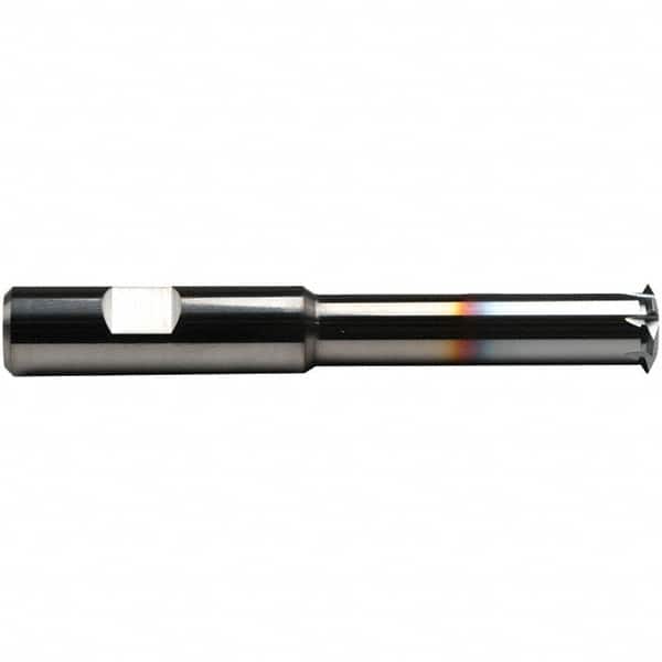 Emuge - 10 Max TPI, Internal Single Profile Thread Mill - 2-1/4" Cut Diam, 3/4" Shank Diam, 5 Flute, 4-1/2" OAL, TiCN Finish - Exact Tooling